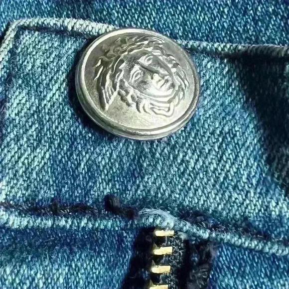 Versace Sz 4 Vintage 80's pantalone Rare Whiskered Jeans Avant Garde Designer - Picture 5 of 16